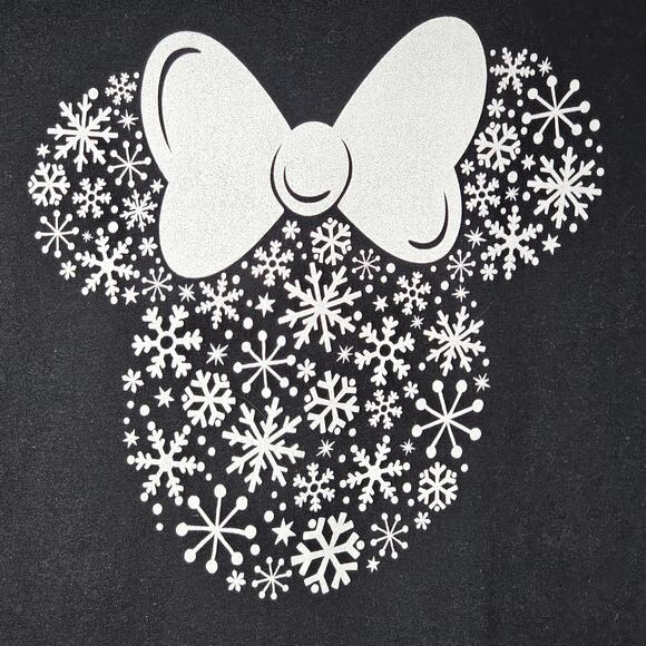 Disney Minnie Mouse Snowflake Tee Shirt Women's S - Picture 2 of 8